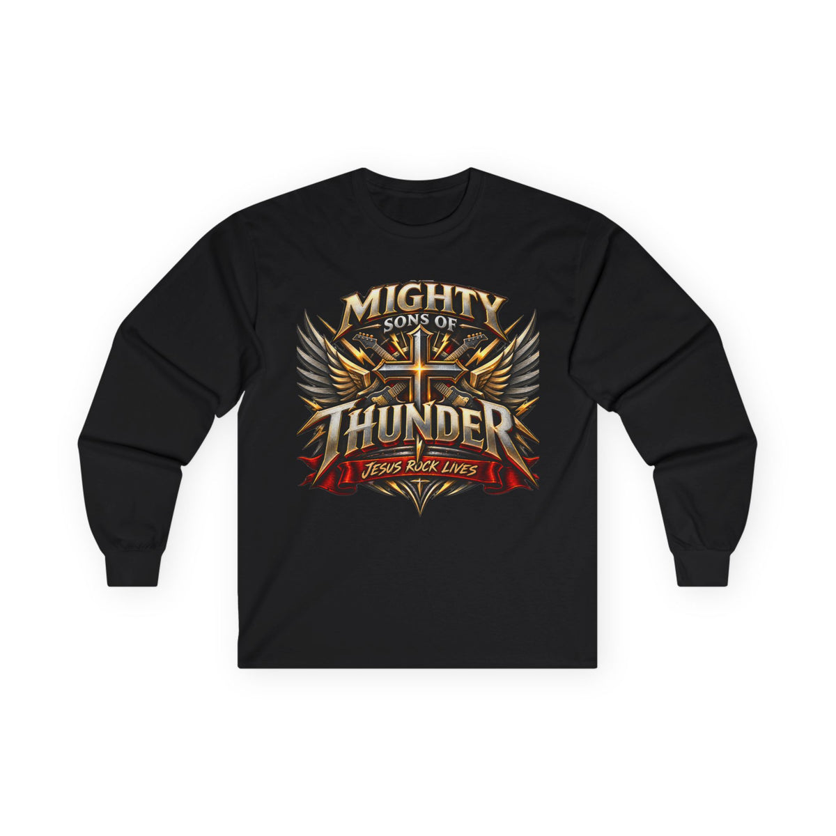 MIGHTY SONS OF THUNDER – Jesus Rock Lives Long Sleeve Tee